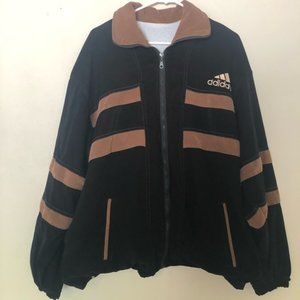 Vintage Adidas Black and Brown Jacket XL